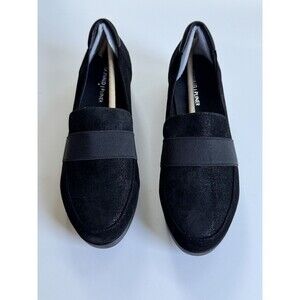 DONALD J PLINER Veree black suede leather Platform loafers shoes 9 Slip On New